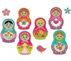 Stickserie - Matroschka Püppchen